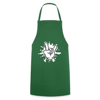 blob de symbole de fête à la main - Tablier de cuisine - vert foncé - Devant - AI Model Male 185 dark (185cm)