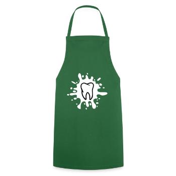 blob d'icône de dent - Tablier de cuisine - vert foncé - Devant - AI Model Male 185 dark (185cm)