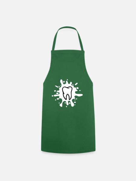 blob d'icône de dent - Tablier de cuisine - vert foncé