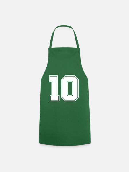 10 Zahl Trikot - Kochschürze - Grün