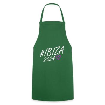 Ibiza 2024 Heart Trip - Cooking Apron - green - Front - AI Model Male 185 dark (185cm)
