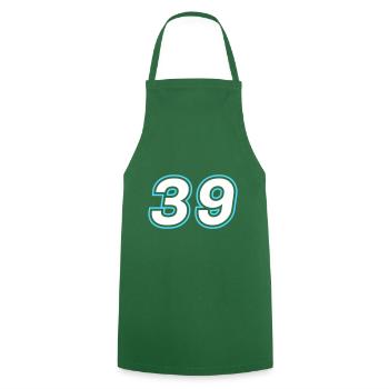 39 number symbol - Cooking Apron - green - Front - AI Model Male 185 dark (185cm)