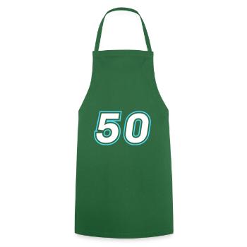 50 number symbol - Cooking Apron - green - Front - AI Model Male 185 dark (185cm)