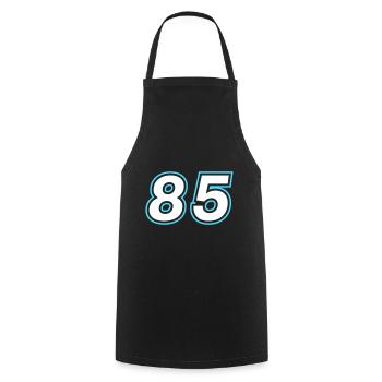 85 Zahl Symbol - Kochschürze - Schwarz - Vorne - AI Model Male 185 dark (185cm)