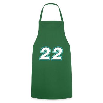 22 symbole de nombre - Tablier de cuisine - vert foncé - Devant - AI Model Male 185 dark (185cm)