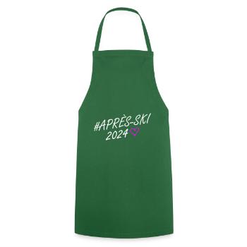 Après Ski 2024 Heart Trip - Cooking Apron - green - Front - AI Model Male 185 dark (185cm)