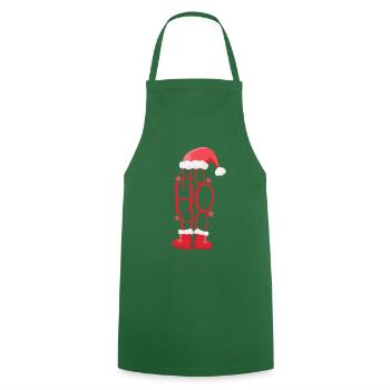 Ho ho ho - Cooking Apron - green - Front - AI Model Male 185 dark (185cm)