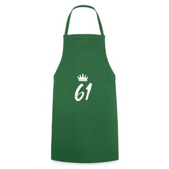 61 Couronne numérique - Tablier de cuisine - vert foncé - Devant - AI Model Male 185 dark (185cm)