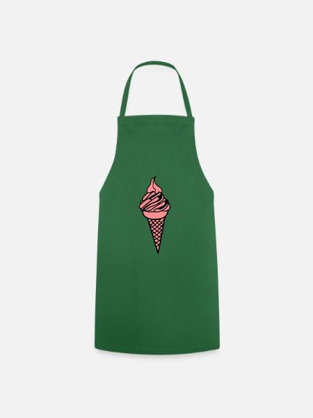 glace cornet italienne 1 - Tablier de cuisine - vert foncé