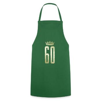 60 numéros couronne - Tablier de cuisine - vert foncé - Devant - AI Model Male 185 dark (185cm)