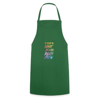 Lloret De Mar Party Crew Bunt - Kochschürze - Grün - Vorne - AI Model Male 185 dark (185cm)