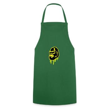 Tête de symbole de gorille - Tablier de cuisine - vert foncé - Devant - AI Model Male 185 dark (185cm)