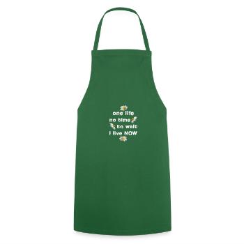 une vie pas le temps d’attendre - Tablier de cuisine - vert foncé - Devant - AI Model Male 185 dark (185cm)