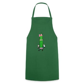 Bébé Concombre, Bébé, Concombre, Fille - Tablier de cuisine - vert foncé - Devant - AI Model Male 185 dark (185cm)