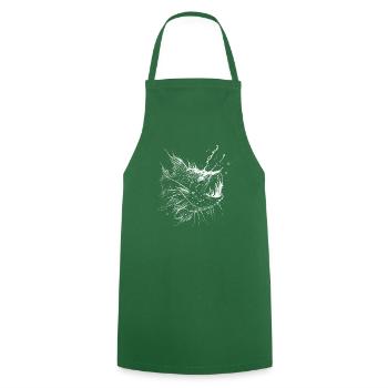 Frogfish, deep-sea fish in white on black - Cooking Apron - green - Front - AI Model Male 185 dark (185cm)