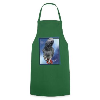 The grey parrot - Cooking Apron - green - Front - AI Model Male 185 dark (185cm)