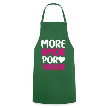 More Amor Por Favor Love Statement - Kochschürze - Grün - Vorne - AI Model Male 185 dark (185cm)
