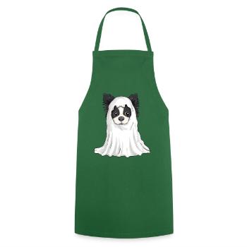 Border Collie Hund Halloween Comic Geist - Kochschürze - Grün - Vorne - AI Model Male 185 dark (185cm)