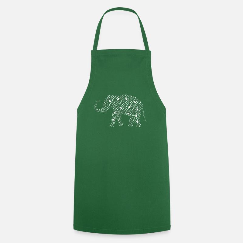 Elefant aus Elefanten - Kochschürze - Grün