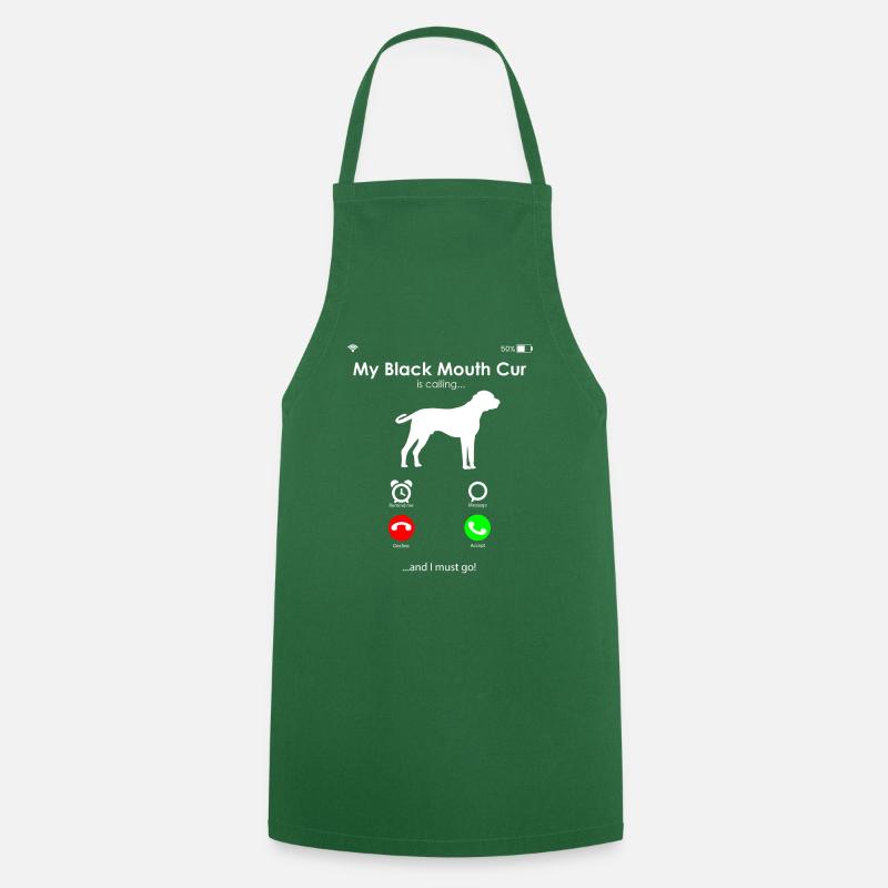 Bocca nera Cur - Grembiule da cucina - verde