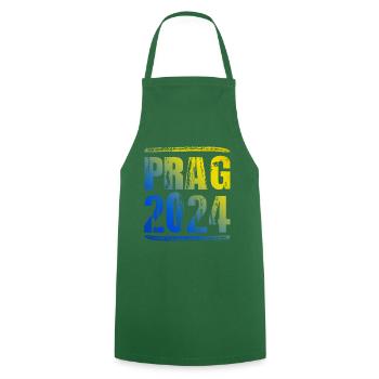Prague 2024 : des vacances colorées - Tablier de cuisine - vert foncé - Devant - AI Model Male 185 dark (185cm)
