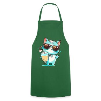 The Casual Cat - Cooking Apron - green - Front - AI Model Male 185 dark (185cm)