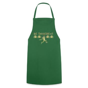 BE DIFFERENT Frog - Cooking Apron - green - Front - AI Model Male 185 dark (185cm)