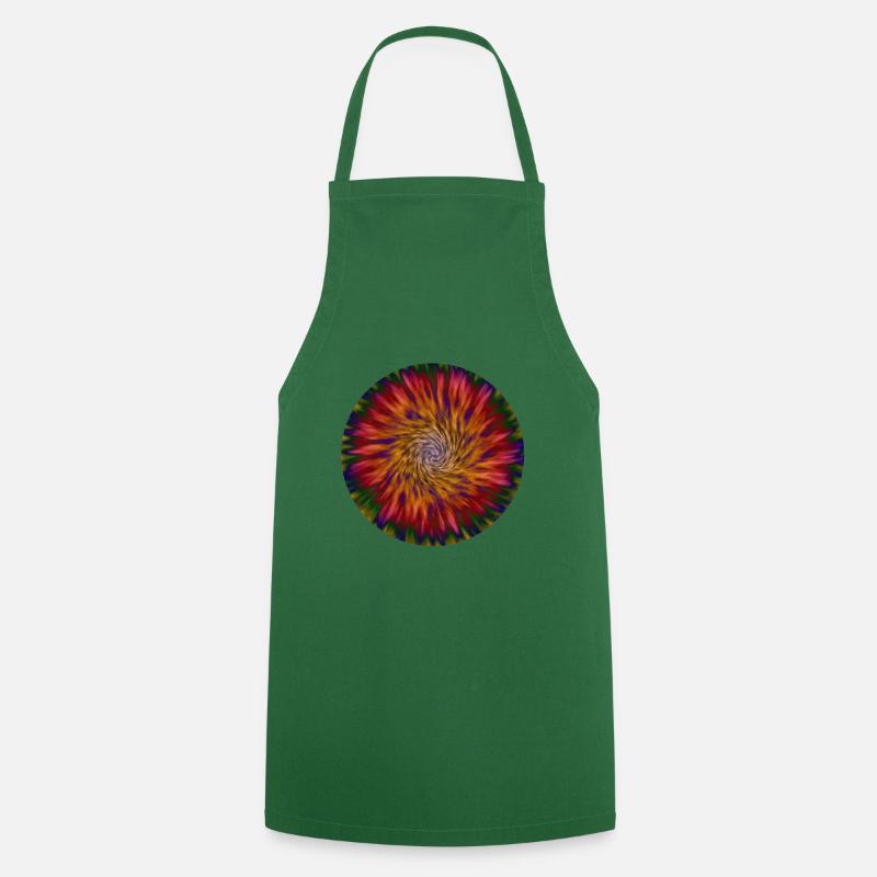 Abstrait Tie Dye Motif De Fleur Abstrait - Tablier de cuisine - vert foncé