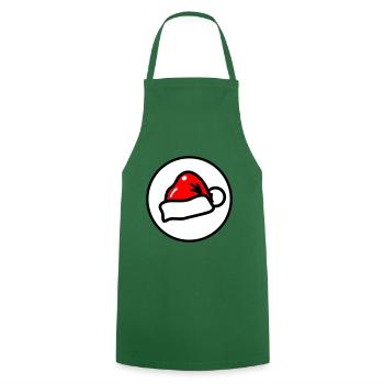 Chapeau de Noël Noël Casquette de Noël Père Noël - Tablier de cuisine - vert foncé - Devant - AI Model Male 185 dark (185cm)