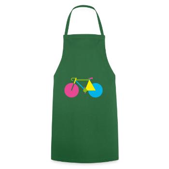 Bicycle art racing bike - Cooking Apron - green - Front - AI Model Male 185 dark (185cm)