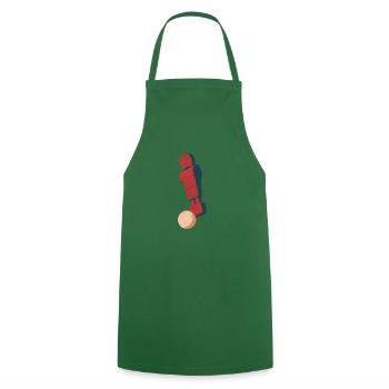 table football - Cooking Apron - green - Front - AI Model Male 185 dark (185cm)