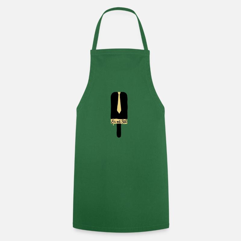 Glace dans le style - Tablier de cuisine - vert foncé