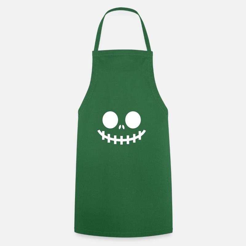 Halloween skull - Cooking Apron - green