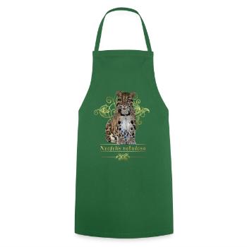 The Clouded Leopard - Cooking Apron - green - Front - AI Model Male 185 dark (185cm)