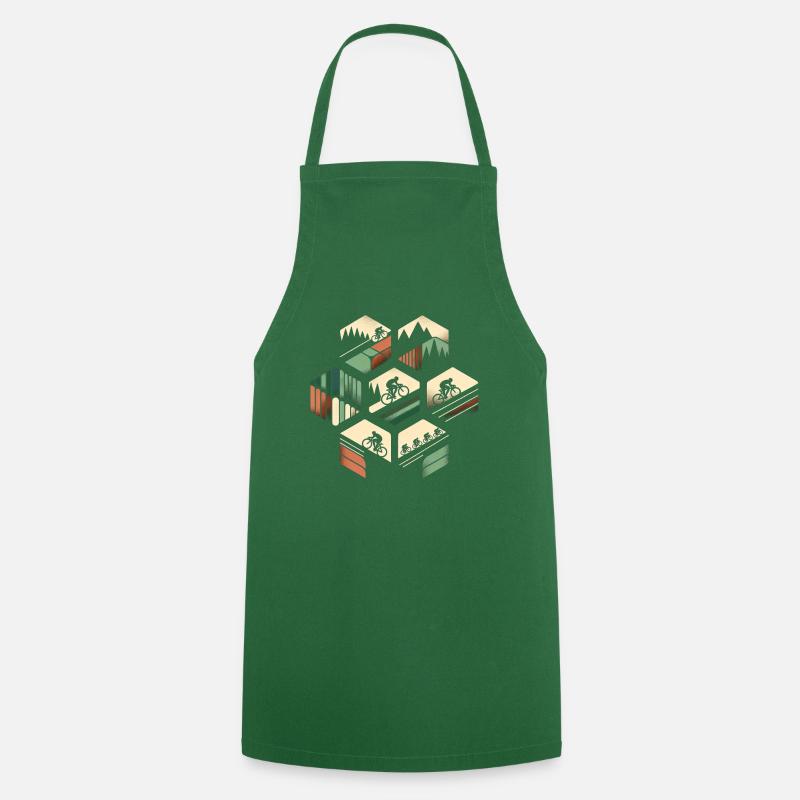 Bicyclette - Tablier de cuisine - vert foncé