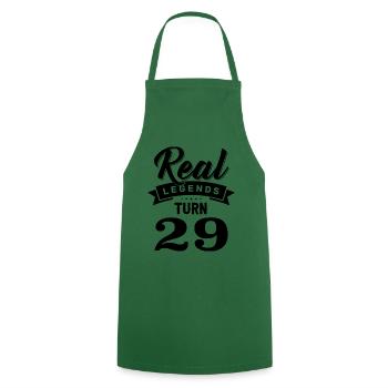 Real Legends fête ses 29 et 29 ans - Tablier de cuisine - vert foncé - Devant - AI Model Male 185 dark (185cm)