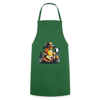 Detective banana with magnifying glass in trench coat - Cooking Apron - green - Front - AI Model Male 185 dark (185cm)