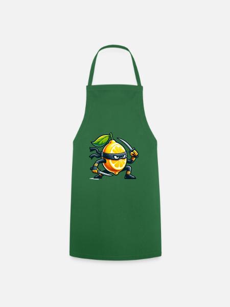Zitrone Ninja Mit Samurai-Schwert - Kochschürze - Grün