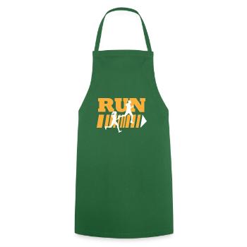 Run - Jogging - Cooking Apron - green - Front - AI Model Male 185 dark (185cm)