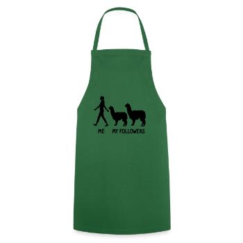 I Mean Followers Alpaca Lover Lama Lover - Cooking Apron - green - Front - AI Model Male 185 dark (185cm)