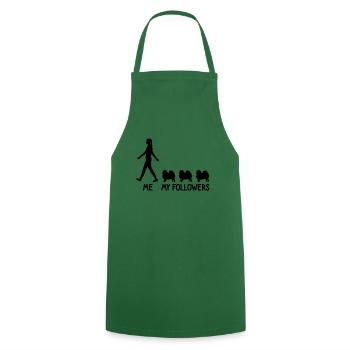 I My Followers Spitz Pomeranian Dog Breeder - Cooking Apron - green - Front - AI Model Male 185 dark (185cm)