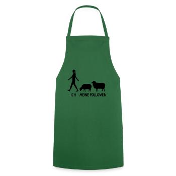 Ich Meine Follower Schaf Hirte Landwirt Bauer - Kochschürze - Grün - Vorne - AI Model Male 185 dark (185cm)