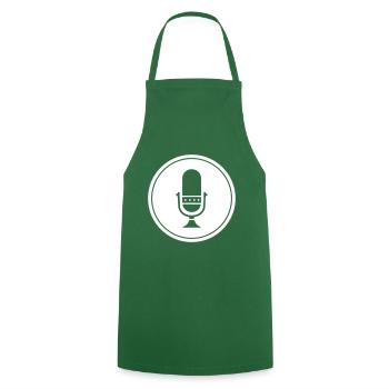 Podcast Mikrofon Symbol - Kochschürze - Grün - Vorne - AI Model Male 185 dark (185cm)