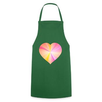 Heart Beam - Cooking Apron - green - Front - AI Model Male 185 dark (185cm)