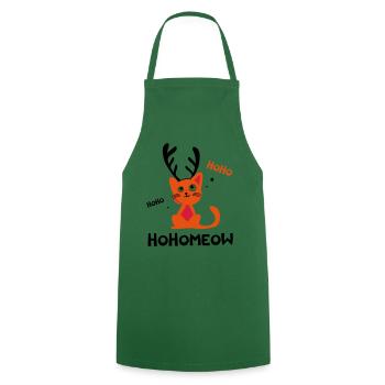 HohoMeow - Chat de Noël Idée cadeau Christmas - Tablier de cuisine - vert foncé - Devant - AI Model Male 185 dark (185cm)
