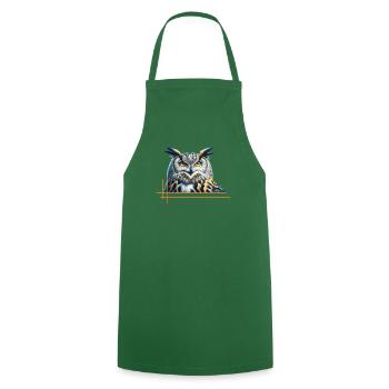 Impressive Eagle Owl - Cooking Apron - green - Front - AI Model Male 185 dark (185cm)