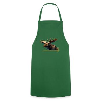 The king of the forest the moose - Cooking Apron - green - Front - AI Model Male 185 dark (185cm)
