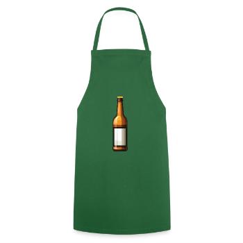 Bouteille de bière Symbole de consommation de bière - Tablier de cuisine - vert foncé - Devant - AI Model Male 185 dark (185cm)