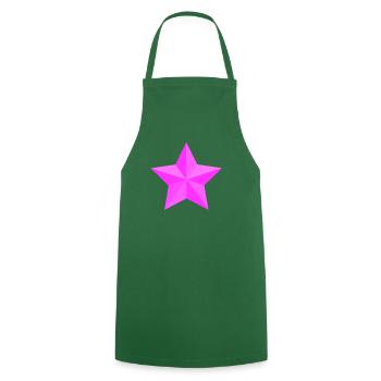 Geometrische Pink Star - Kochschürze - Grün - Vorne - AI Model Male 185 dark (185cm)