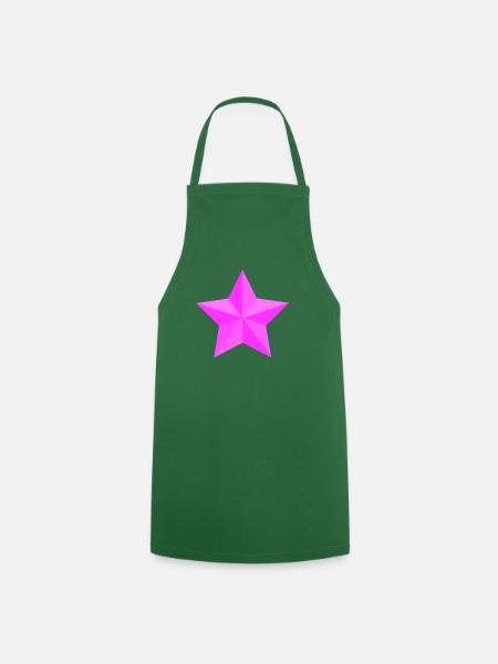 Geometrische Pink Star - Kochschürze - Grün